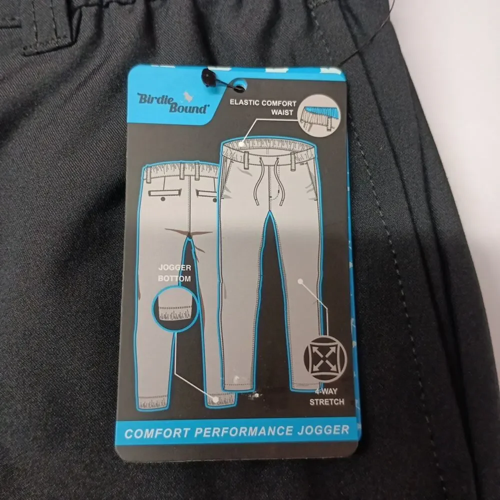 Birdie Bound Golf Joggers Men's S Black‎ Stretch Drawstring